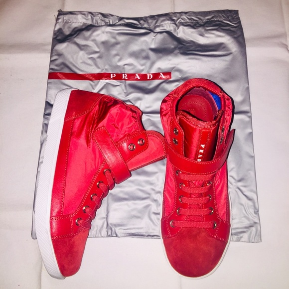 PRADA Leather Hightop - NEW - Picture 1 of 1